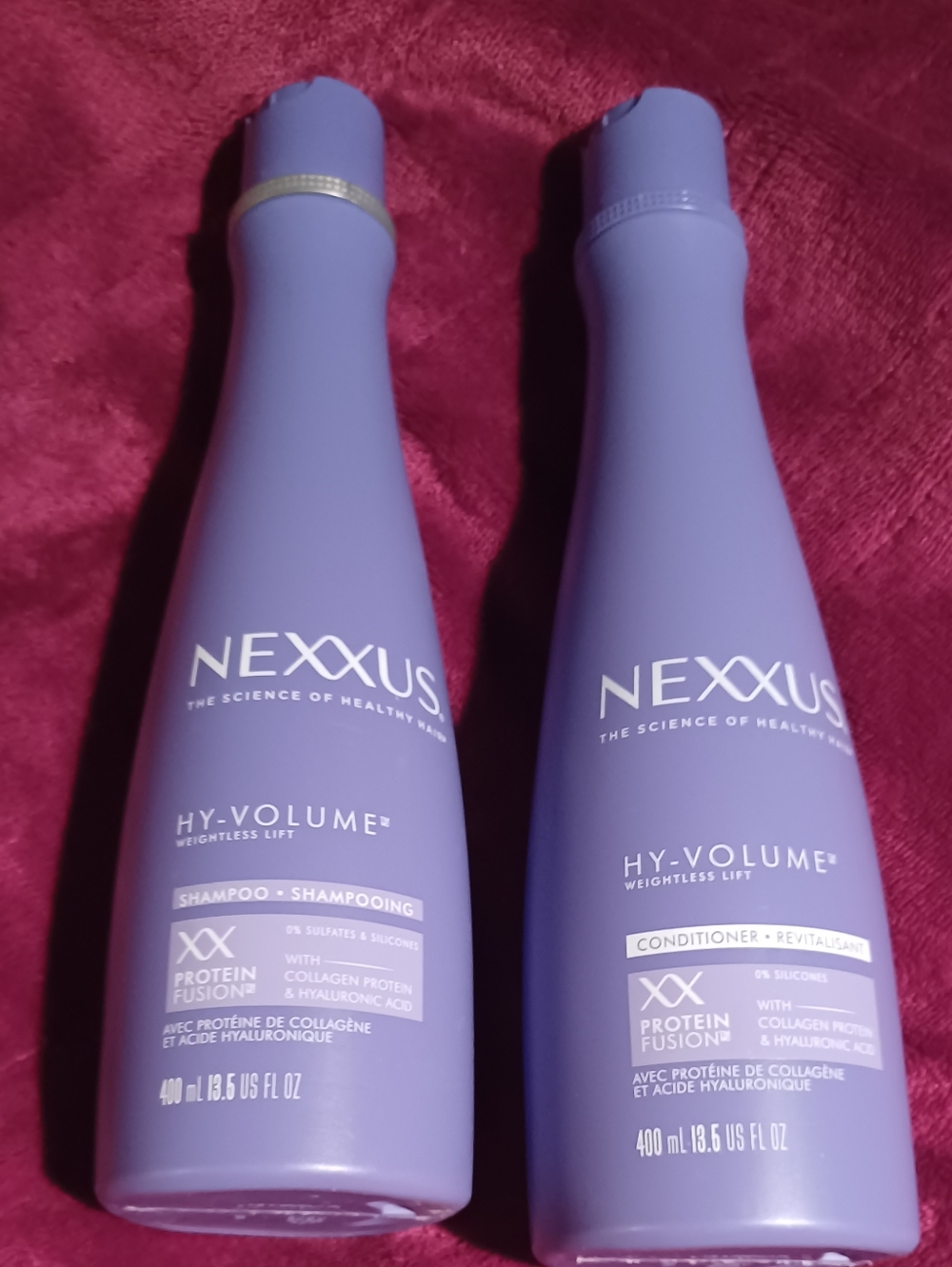 Nexxus Hy-Volume Purple Shampoo & Conditioner Set - Lightweight Lift